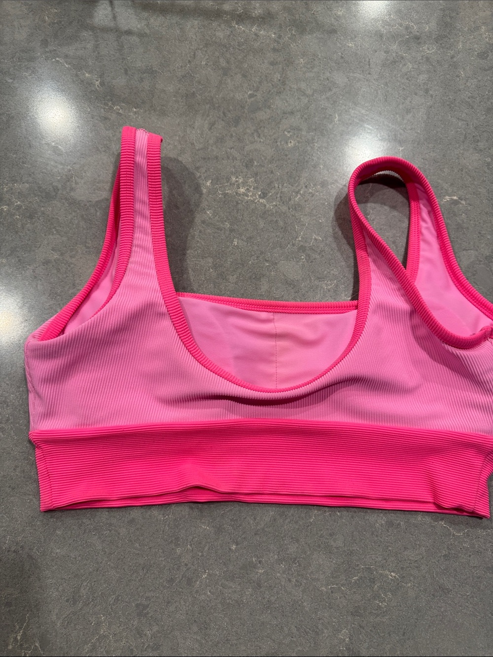 LainSnow Pink Ombre Ribbed Two-Piece Bikini - Picture 5 of 6